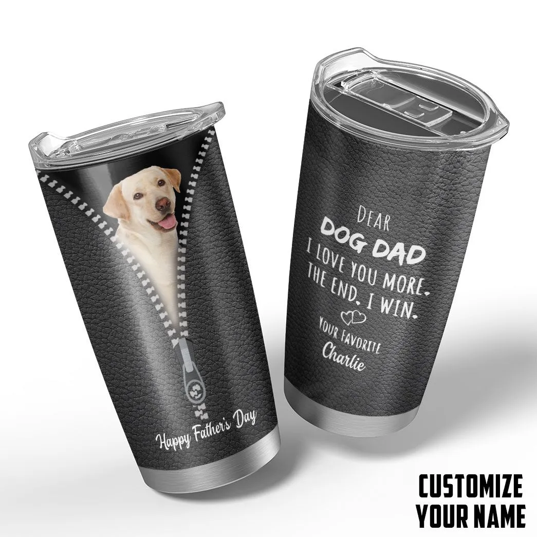 Gearhuman 3D Dear Dog Dad Fathers Day Gift Custom Name Tumbler Labrador Retriever Dog