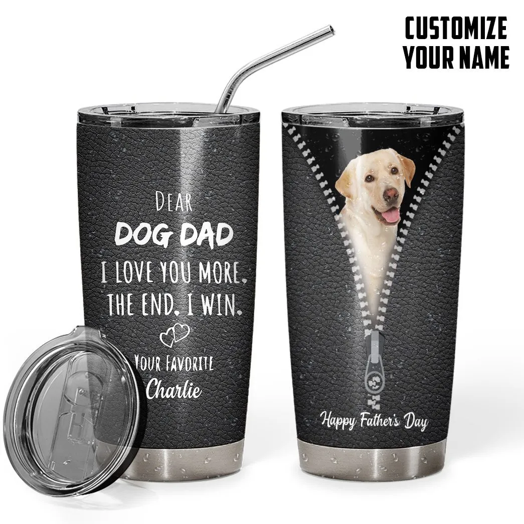 Gearhuman 3D Dear Dog Dad Fathers Day Gift Custom Name Tumbler Labrador Retriever Dog