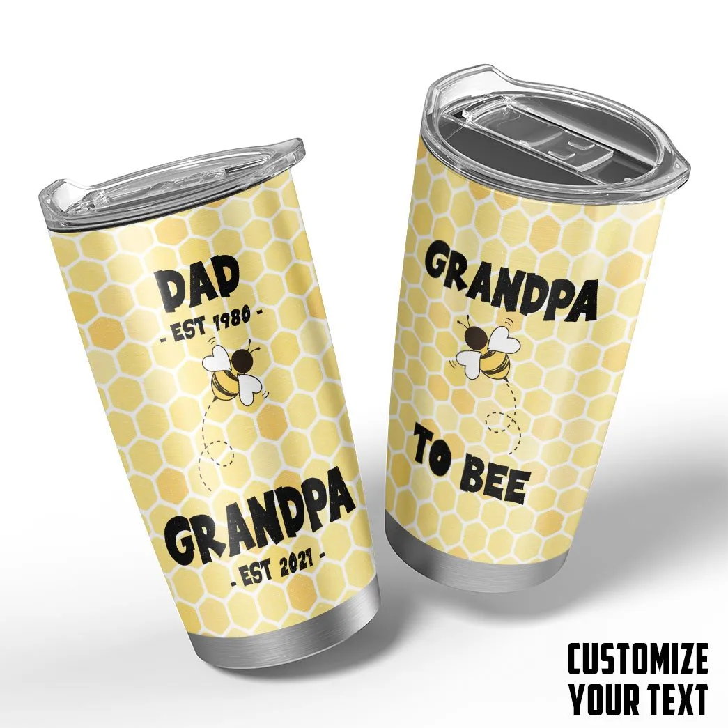 Gearhuman 3D Grandpa To Bee Father Day Custom Text Tumbler