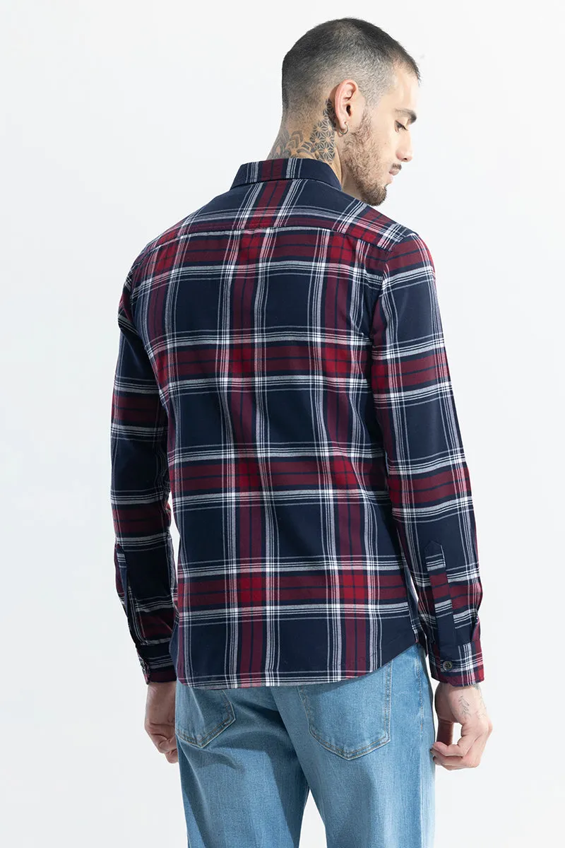 Grid Hatch Red Checks Shirt