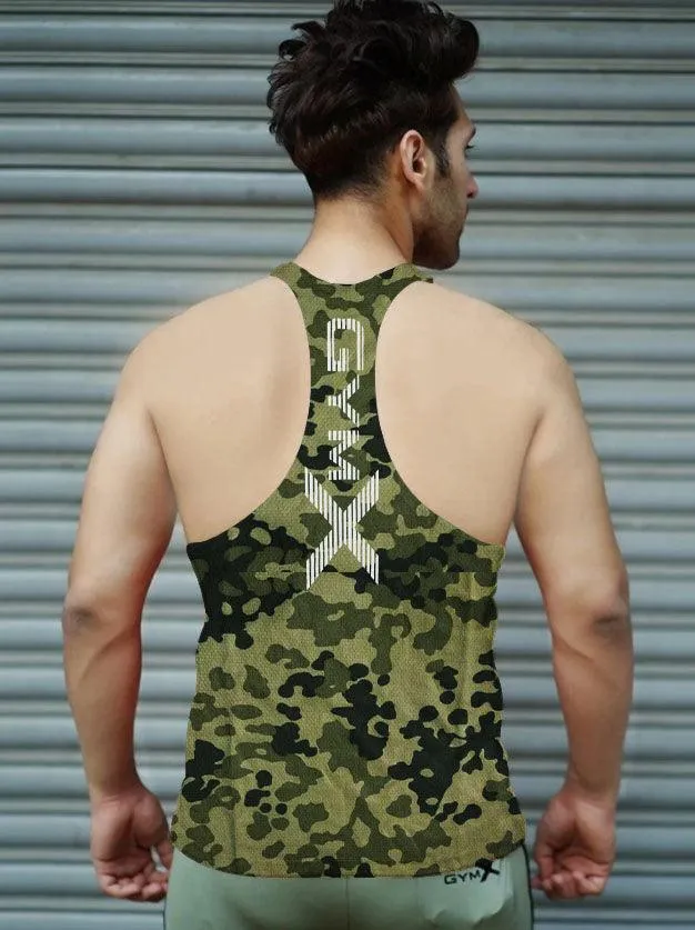 Gymx Olive Green Pattern Stringer - Sale