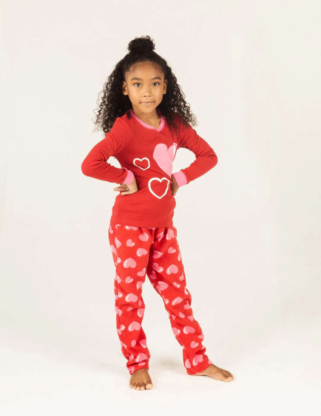 Hearts Matching Family Pajama Set