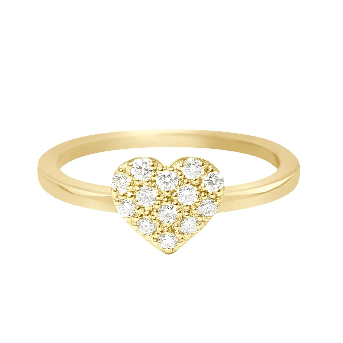 In Love Diamond Ring, Yellow Gold, Size 6.75