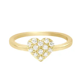 In Love Diamond Ring, Yellow Gold, Size 6.75