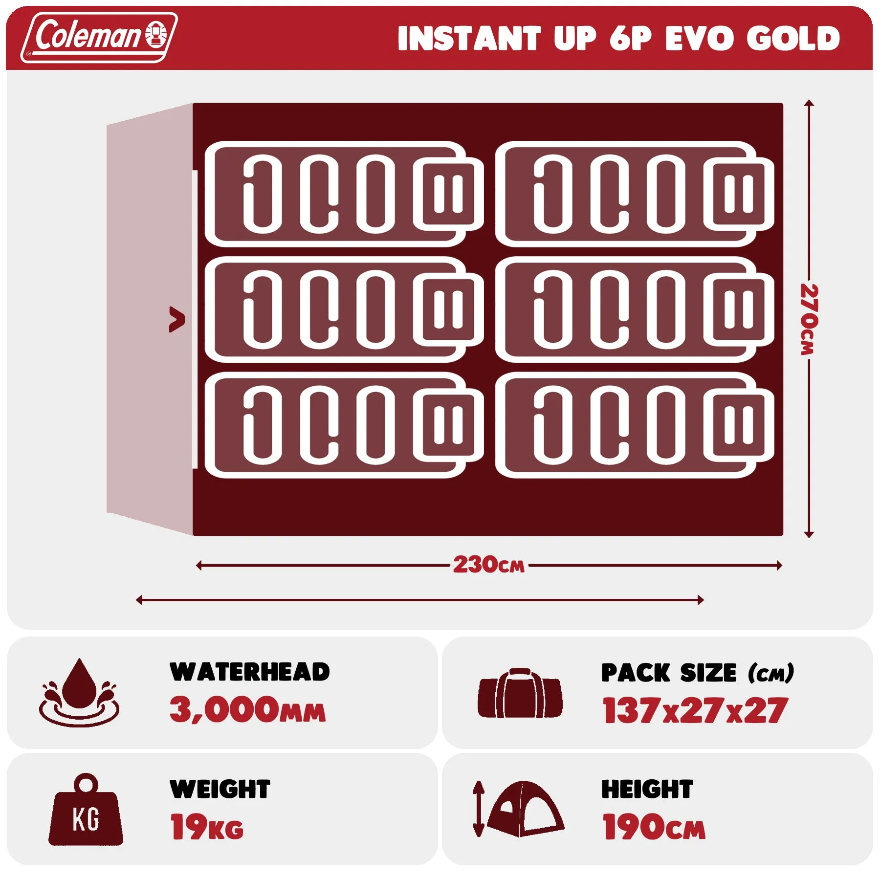 Instant Up 6P Evo Gold Series Tent