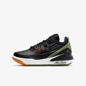 Jordan Max Aura 5 (GS) - Black/Sky Olive/Bright Mandarin