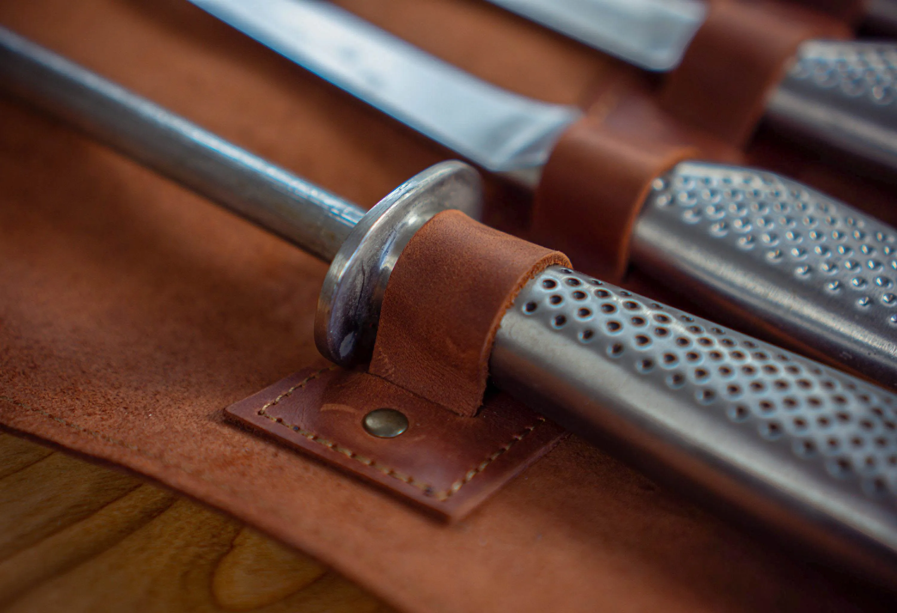 Knife Roll | Chefs Leather Knives Bag | Handmade | Personalization