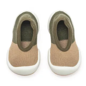 Komuello Baby Shoes - Flat-Color Block Olive