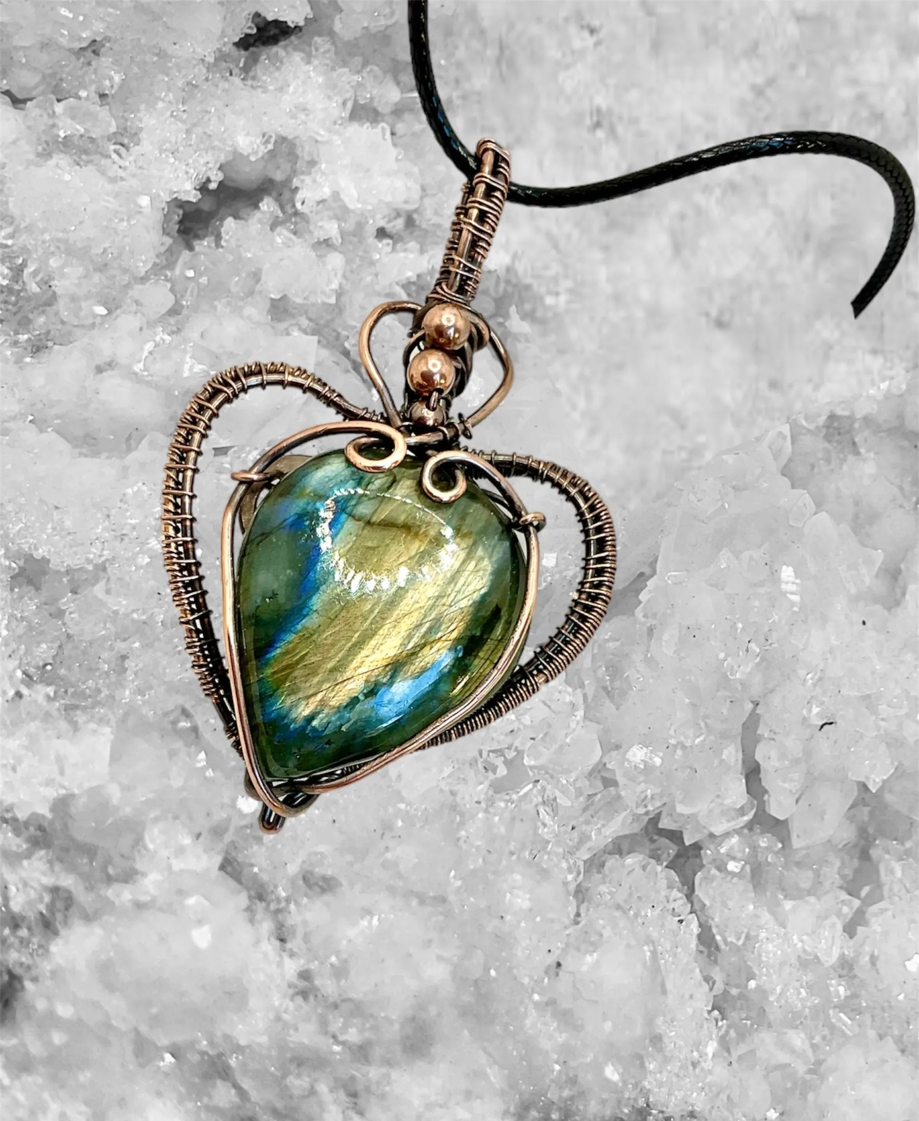 Labradorite Wire Wrapped Pendant