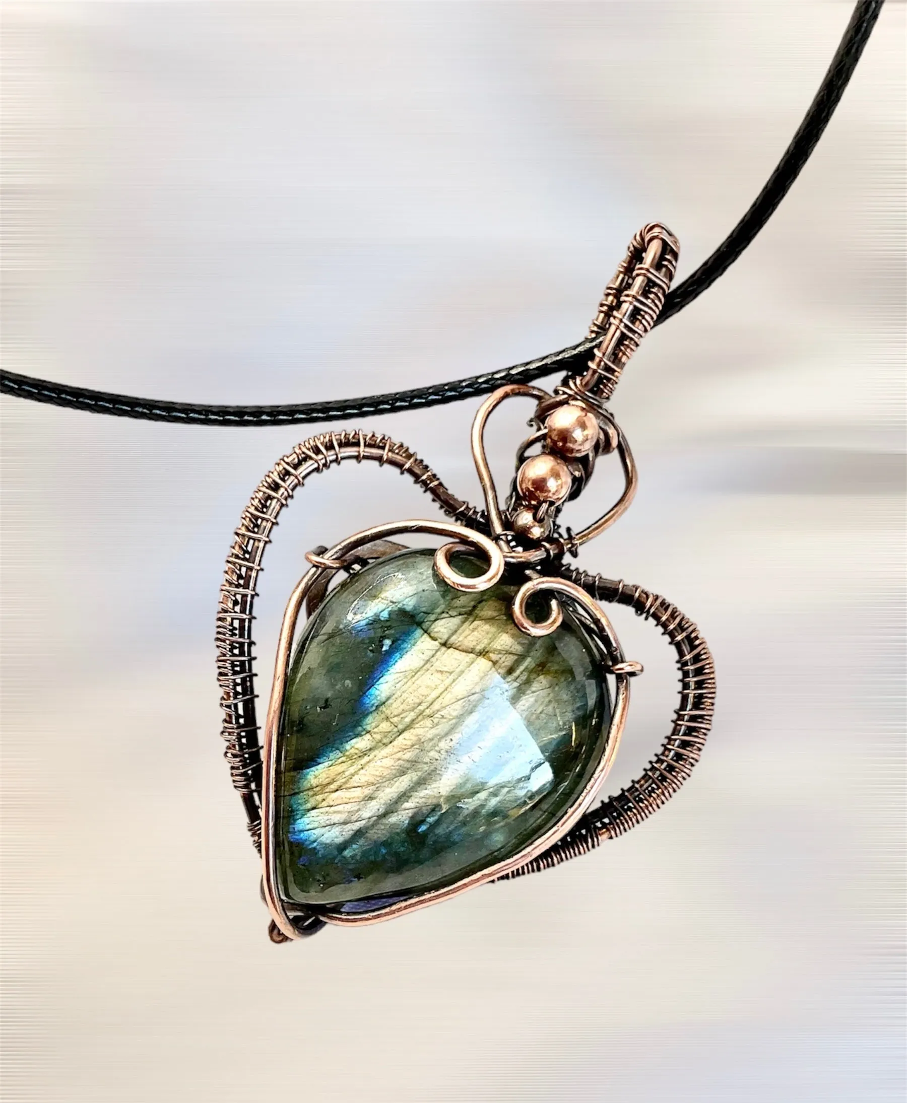 Labradorite Wire Wrapped Pendant