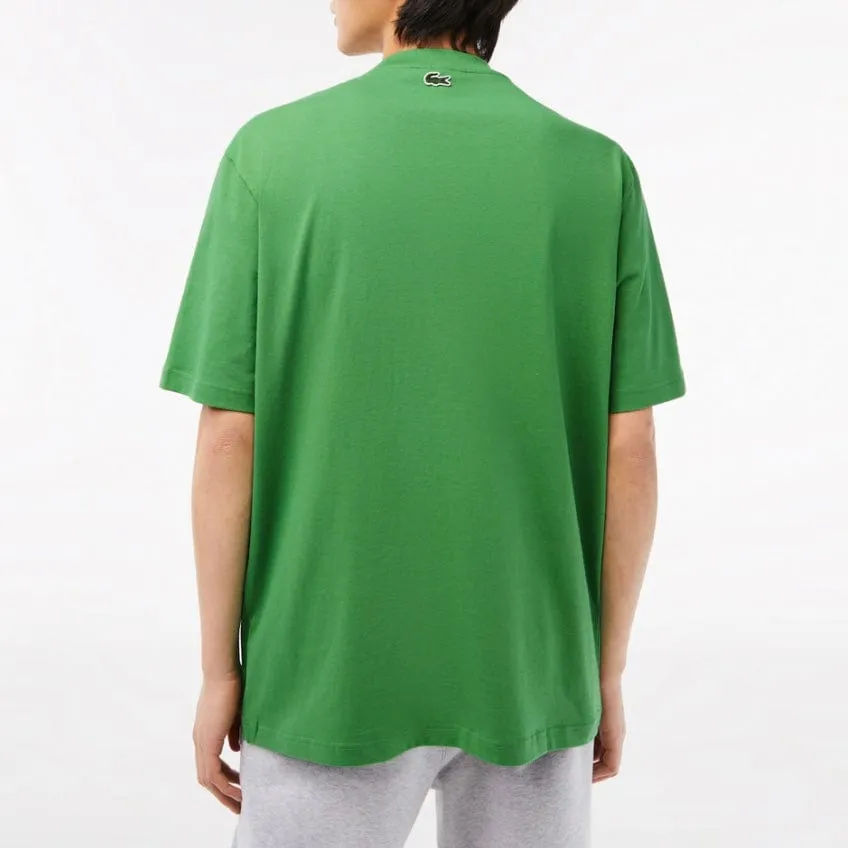 Lacoste Crew Neck Loose Fit Crocodile Print T Shirt (Green) TH5511-51