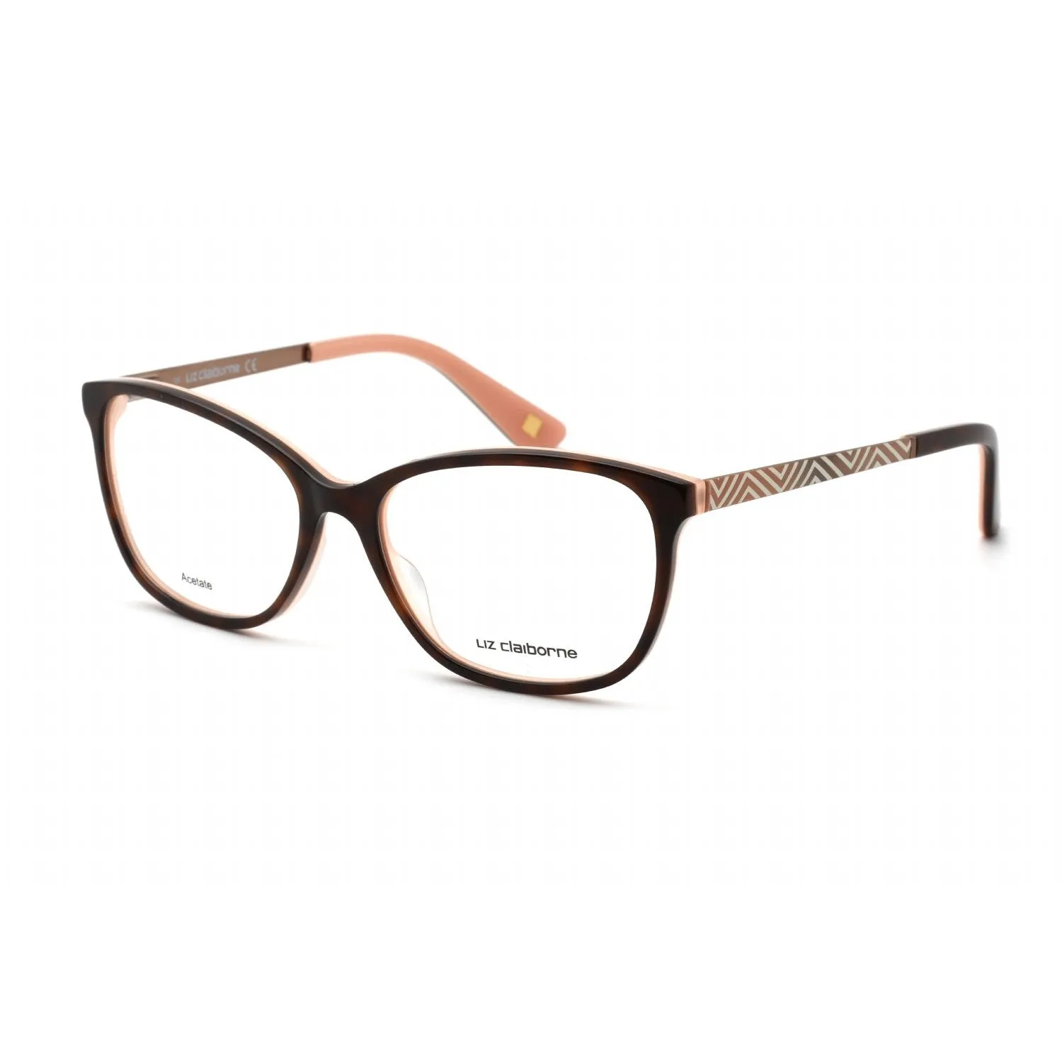 Liz Claiborne L 647 Eyeglasses Havana Peach / Clear Lens