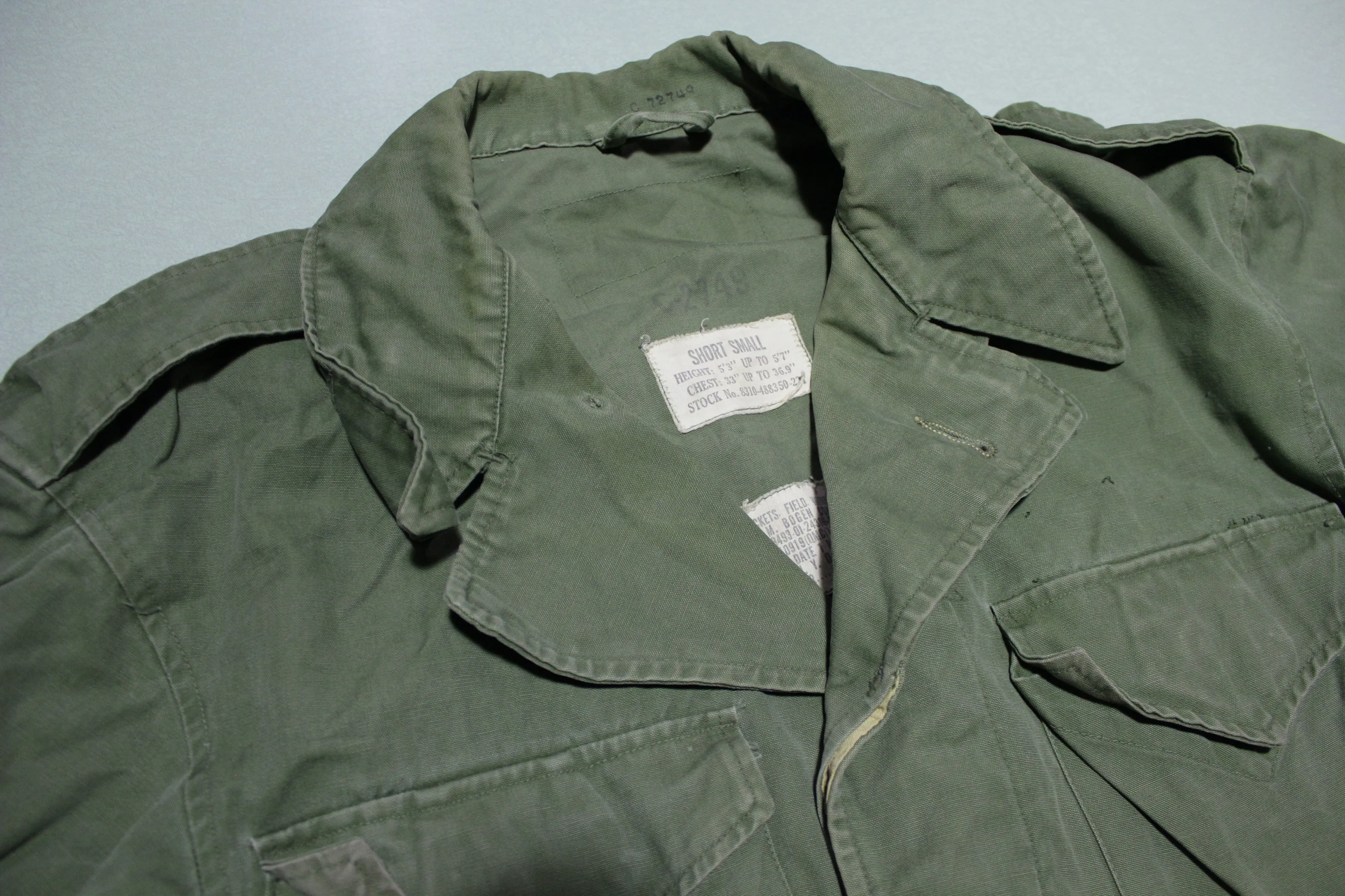 M-1950 Korean Vietnam War Military Field Jacket Vintage 50's War Army Coat