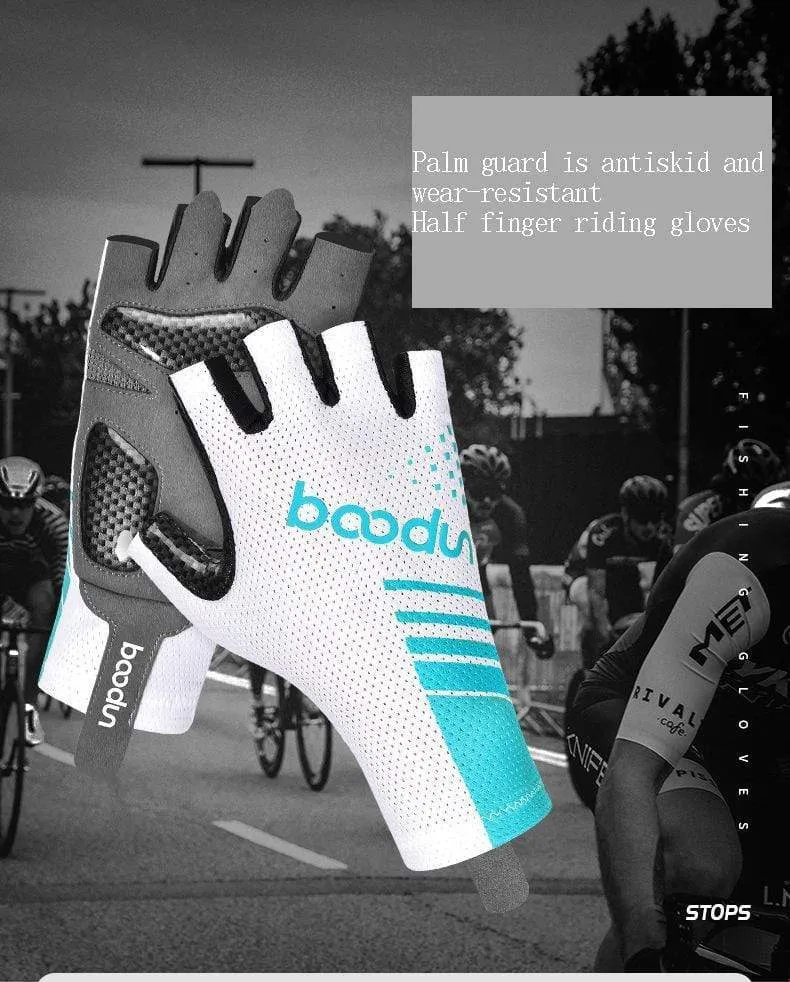 Men Women Road Bike Glove Cycling Gloves Half Finger Anti-slip Shockproof Gel Padded Bicycle Mittens Racing Gloves