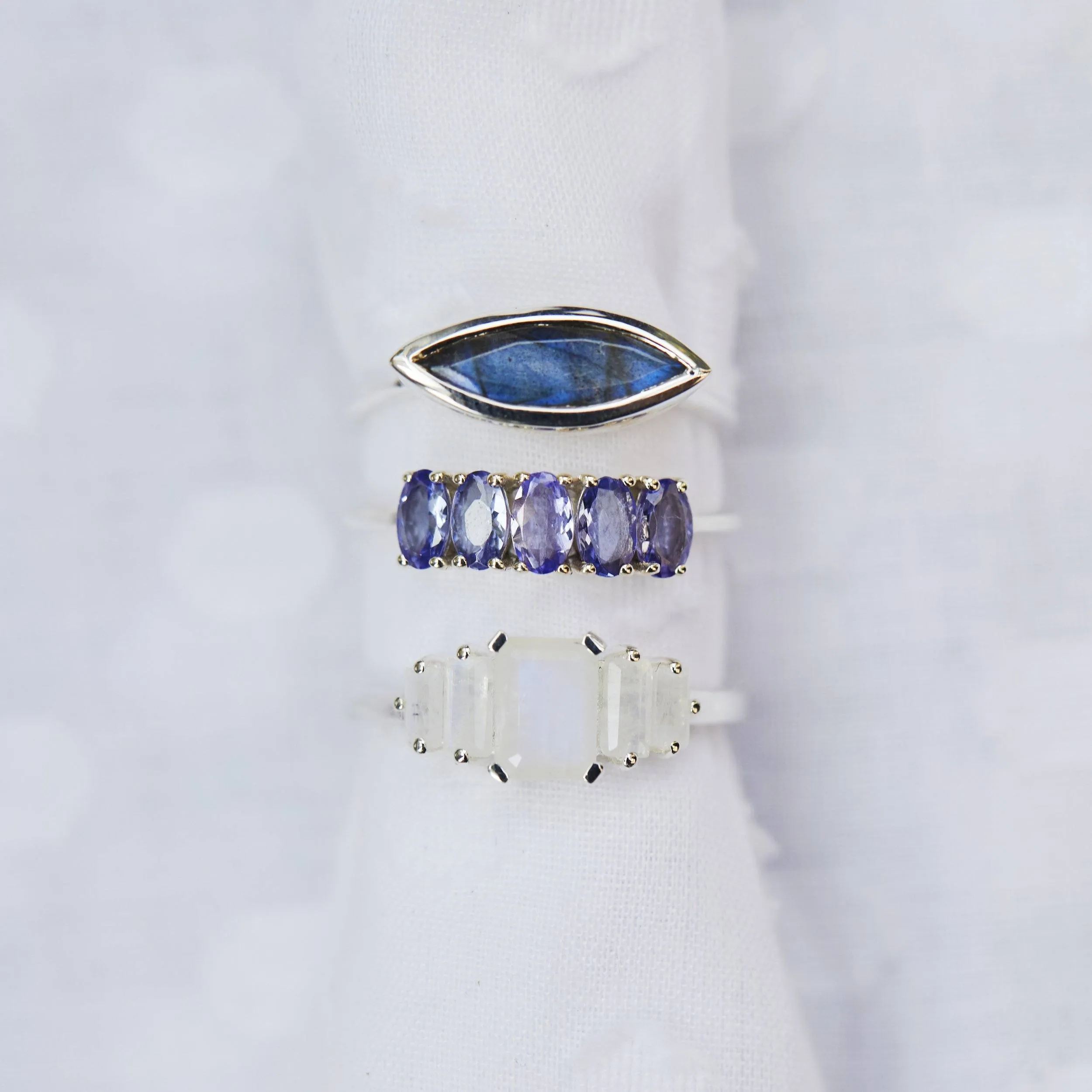 Moonstone Deco Ring