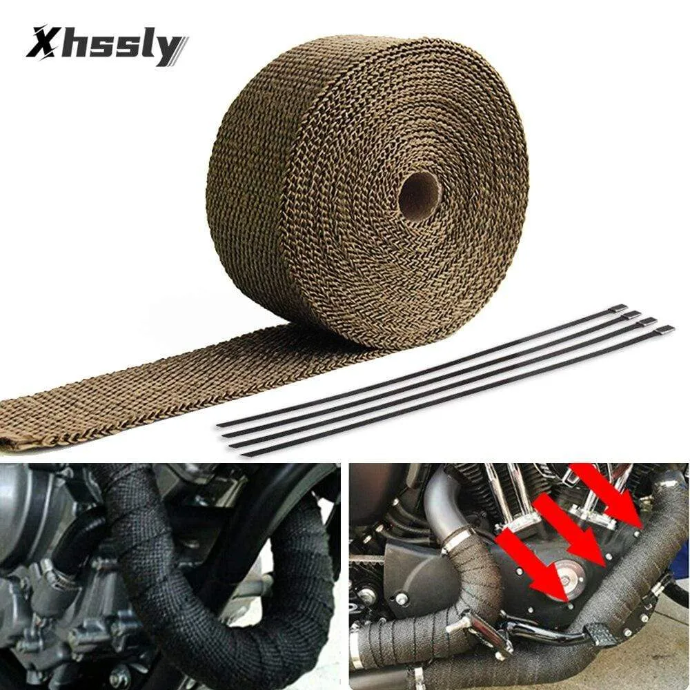 Motorcycle Exhaust Pipe Protection Heat Shield Insulat Wrap For KAWASAKI Vulcan 900 Zzr 400 Er6F Vulcan 800 Ninja 650 Zx6R 2006