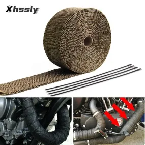 Motorcycle Exhaust Pipe Protection Heat Shield Insulat Wrap For KAWASAKI Vulcan 900 Zzr 400 Er6F Vulcan 800 Ninja 650 Zx6R 2006