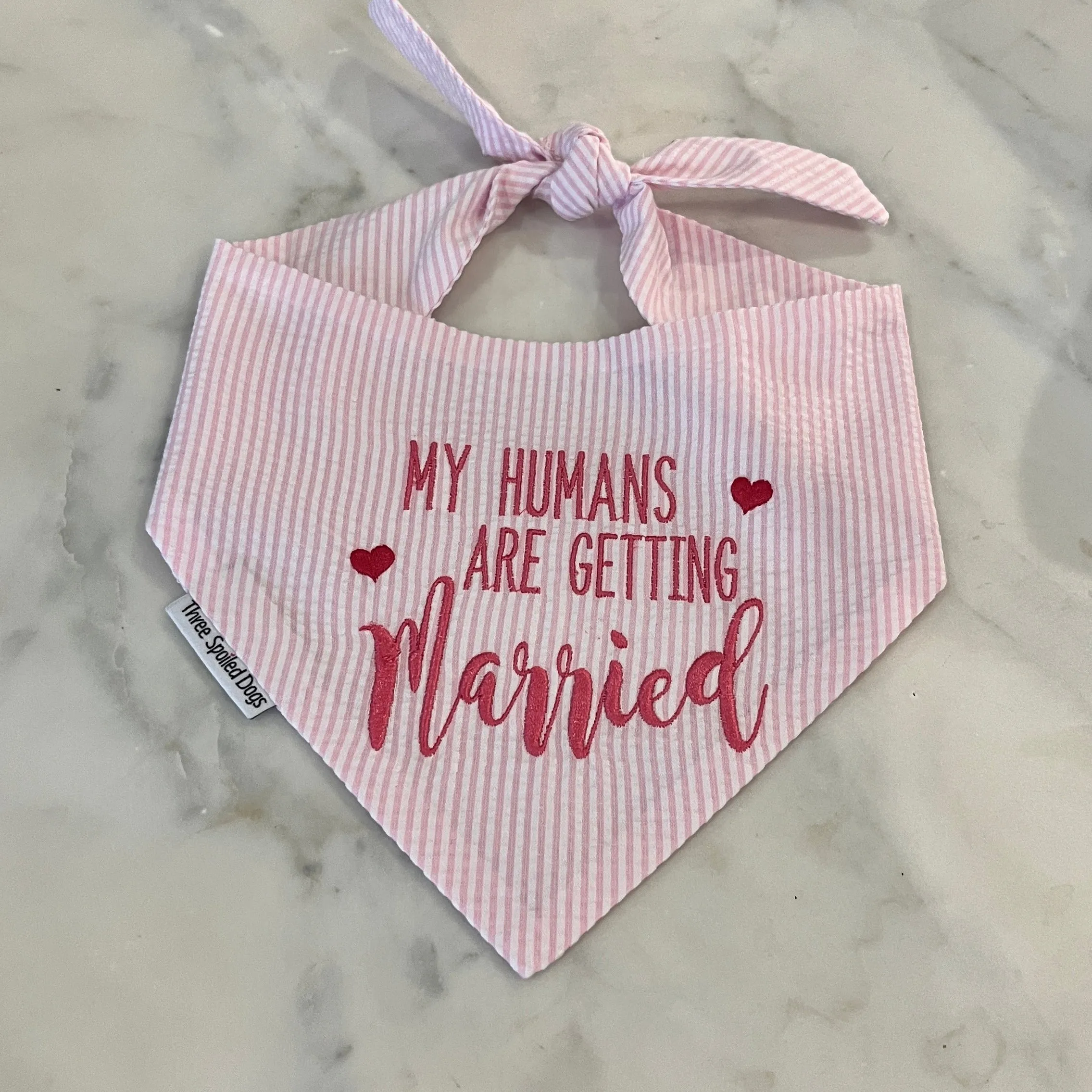 My (Our) Humans are Getting Married, Custom Wedding Dog Bandana