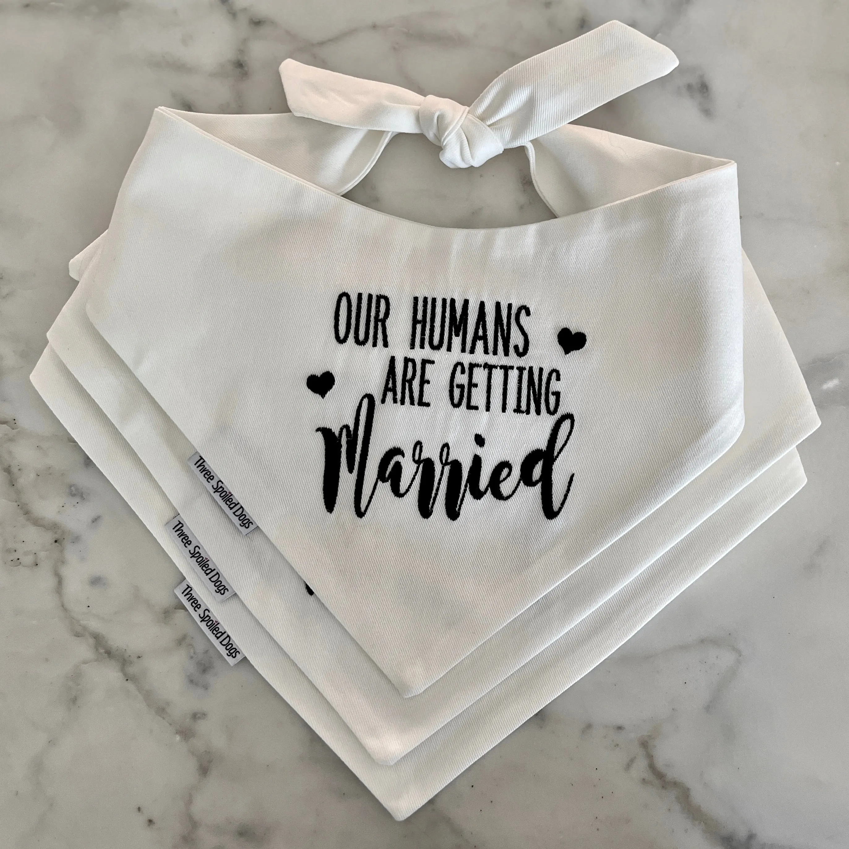 My (Our) Humans are Getting Married, Custom Wedding Dog Bandana