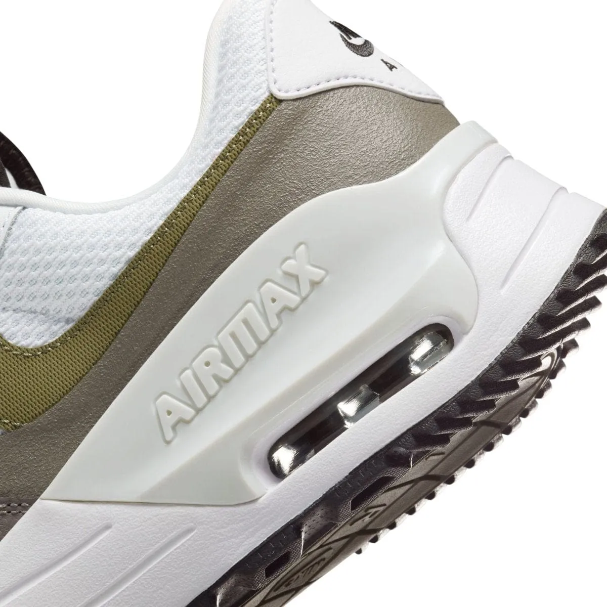 NIKE MEN'S AIR MAX SYSTM OLIVE/WHITE SHOES