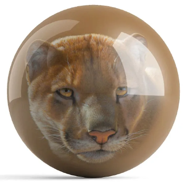 Ontheballbowling Mountain Lion Bowling Ball by Wild Wings