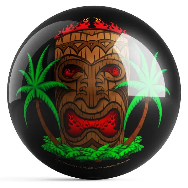 Ontheballbowling Tiki Bowling Ball by Vulture Kulture