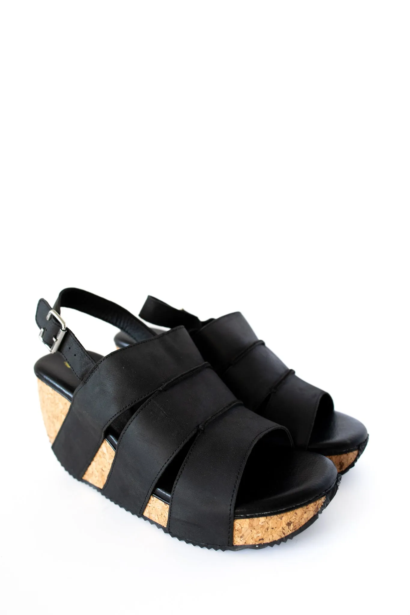 Robeline Strappy Wedges in Black