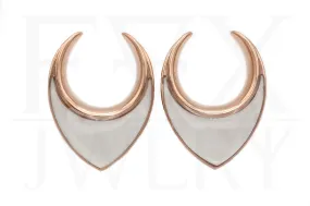 Rose Gold Pearl Ear Hangers