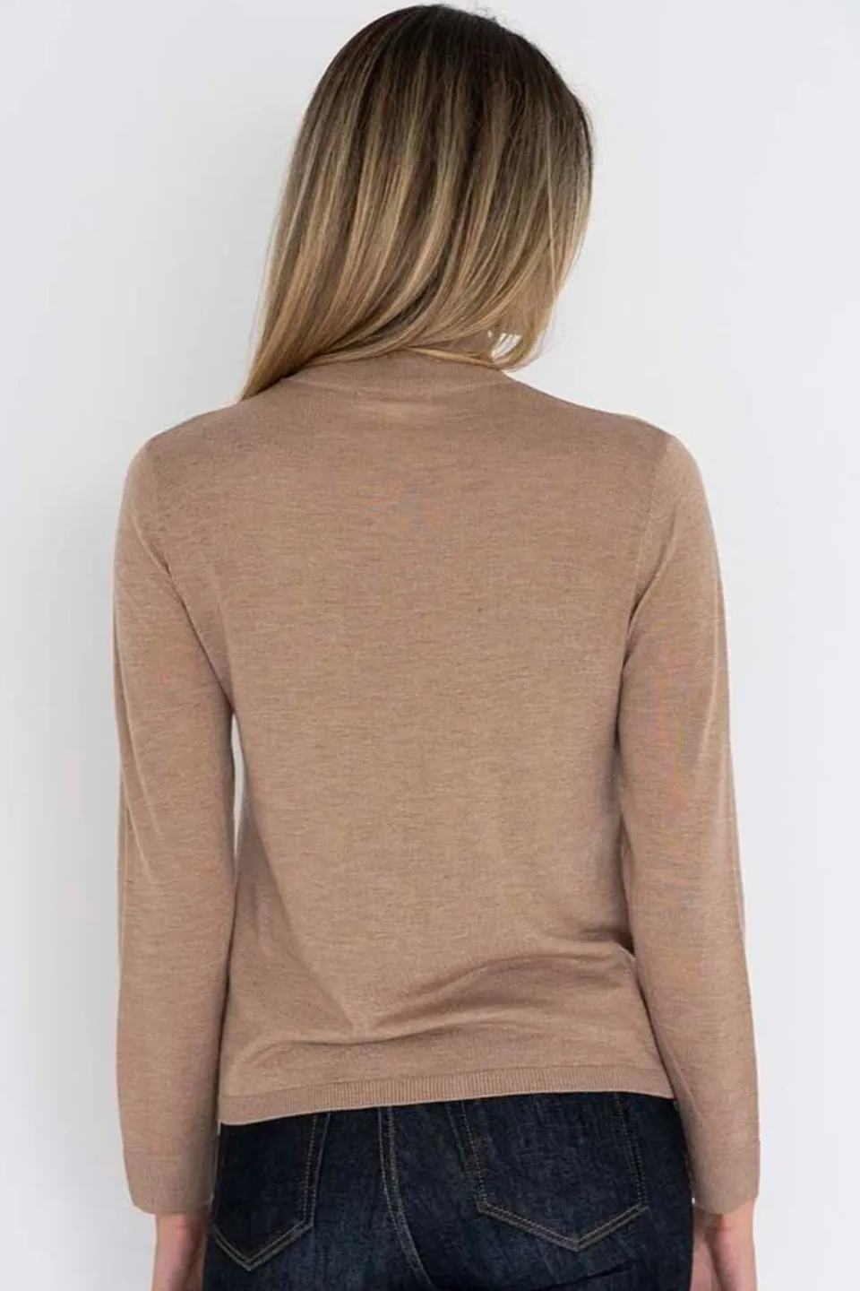 Ruby Super Soft High Neck Latte Jumper