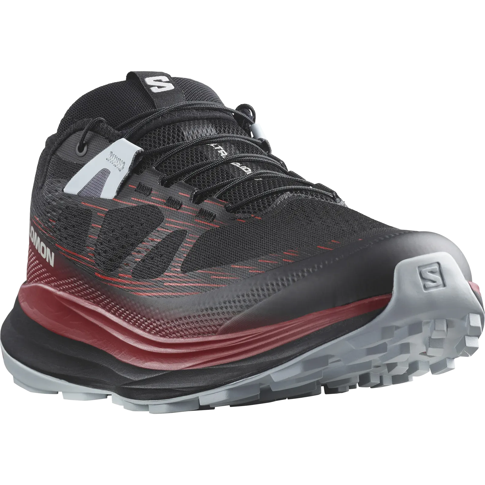 Salomon Ultra Glide 2 Shoes (Men's) Black/Biking Red/Pearl Blue