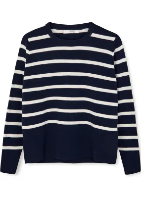 Sibin Linnebjerg Eloise Sweater - Navy/Offwhite