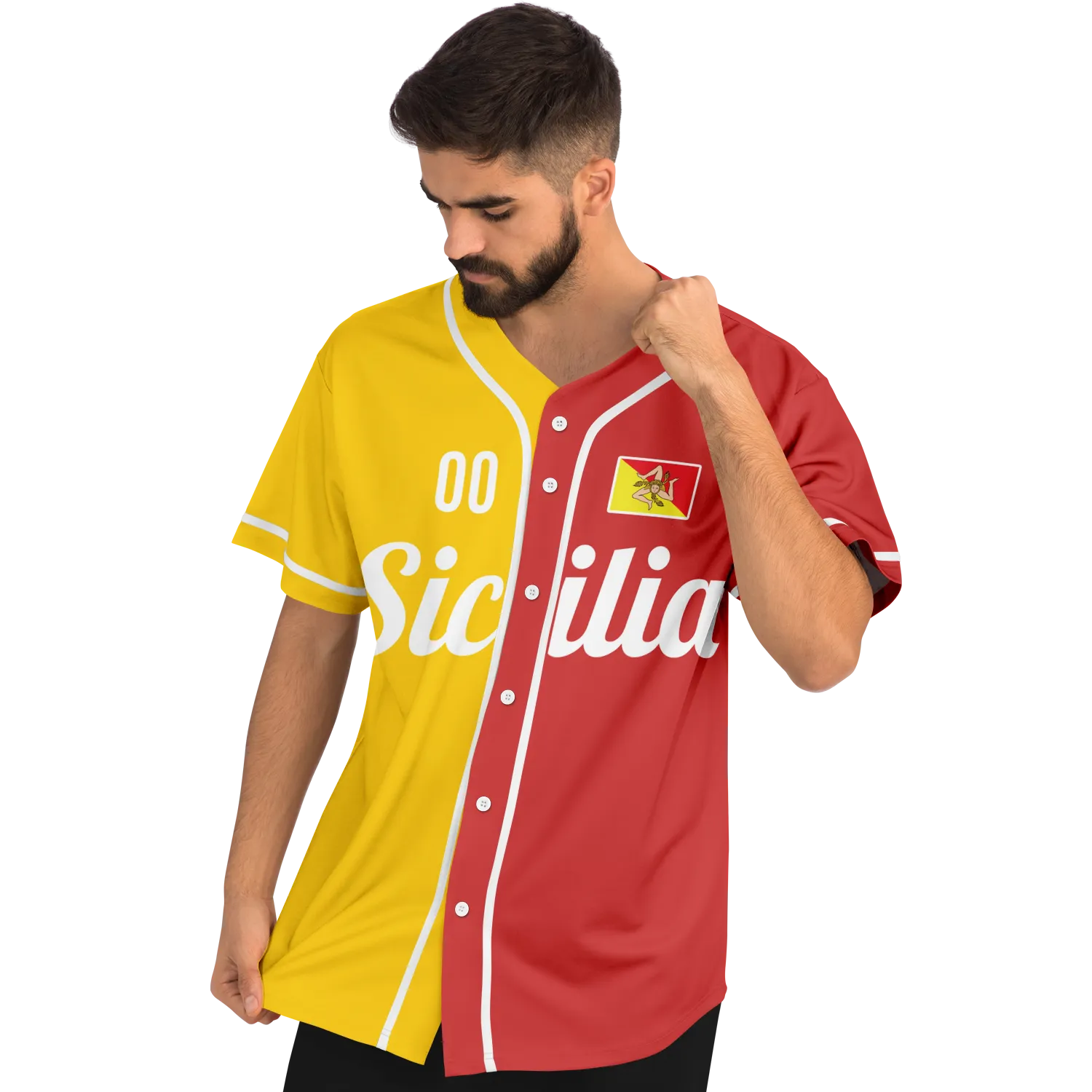 Sicily Baseball Jersey - Custom Name   Number