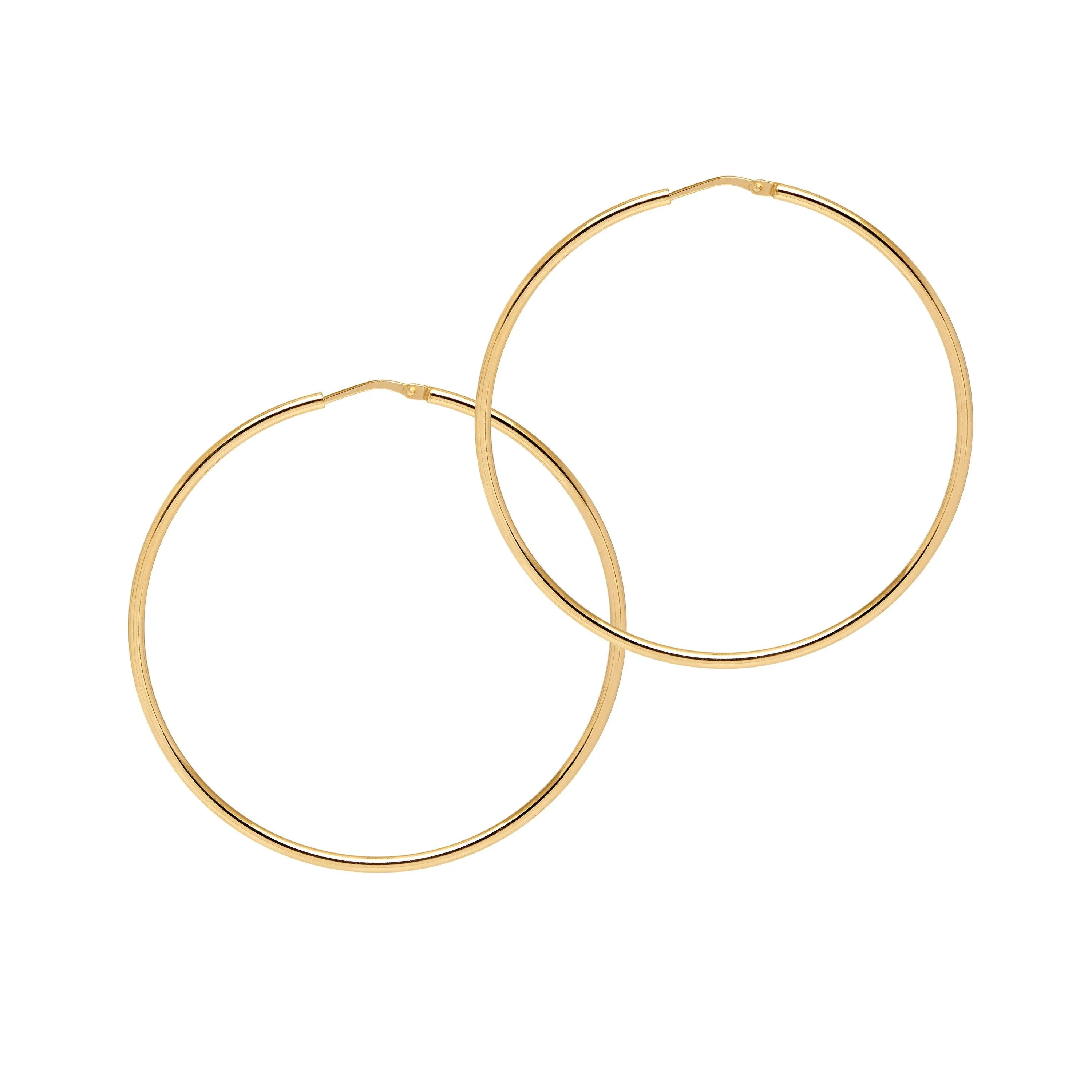 Skinny, Classic, Shiny, Chica Latina Hoop Earrings - Gold