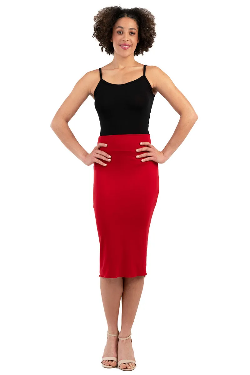 Small Tail Pencil Skirt With Back Gatherings