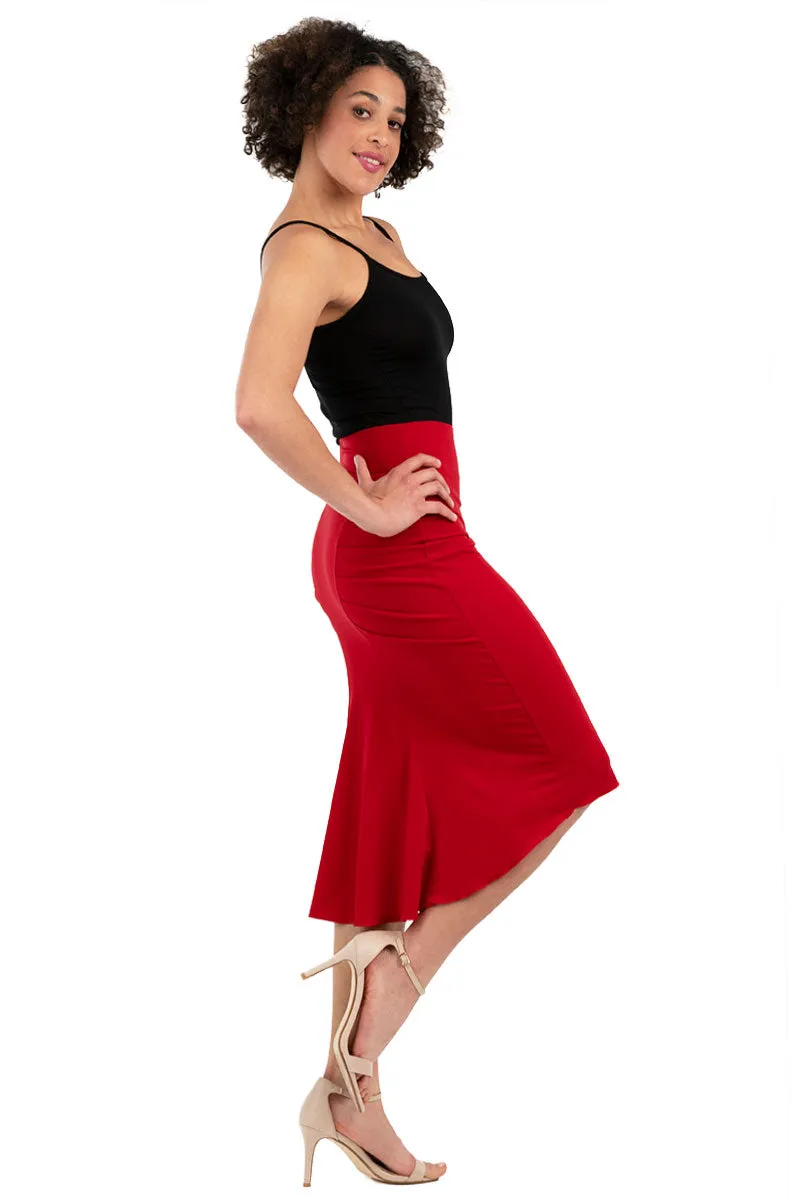 Small Tail Pencil Skirt With Back Gatherings