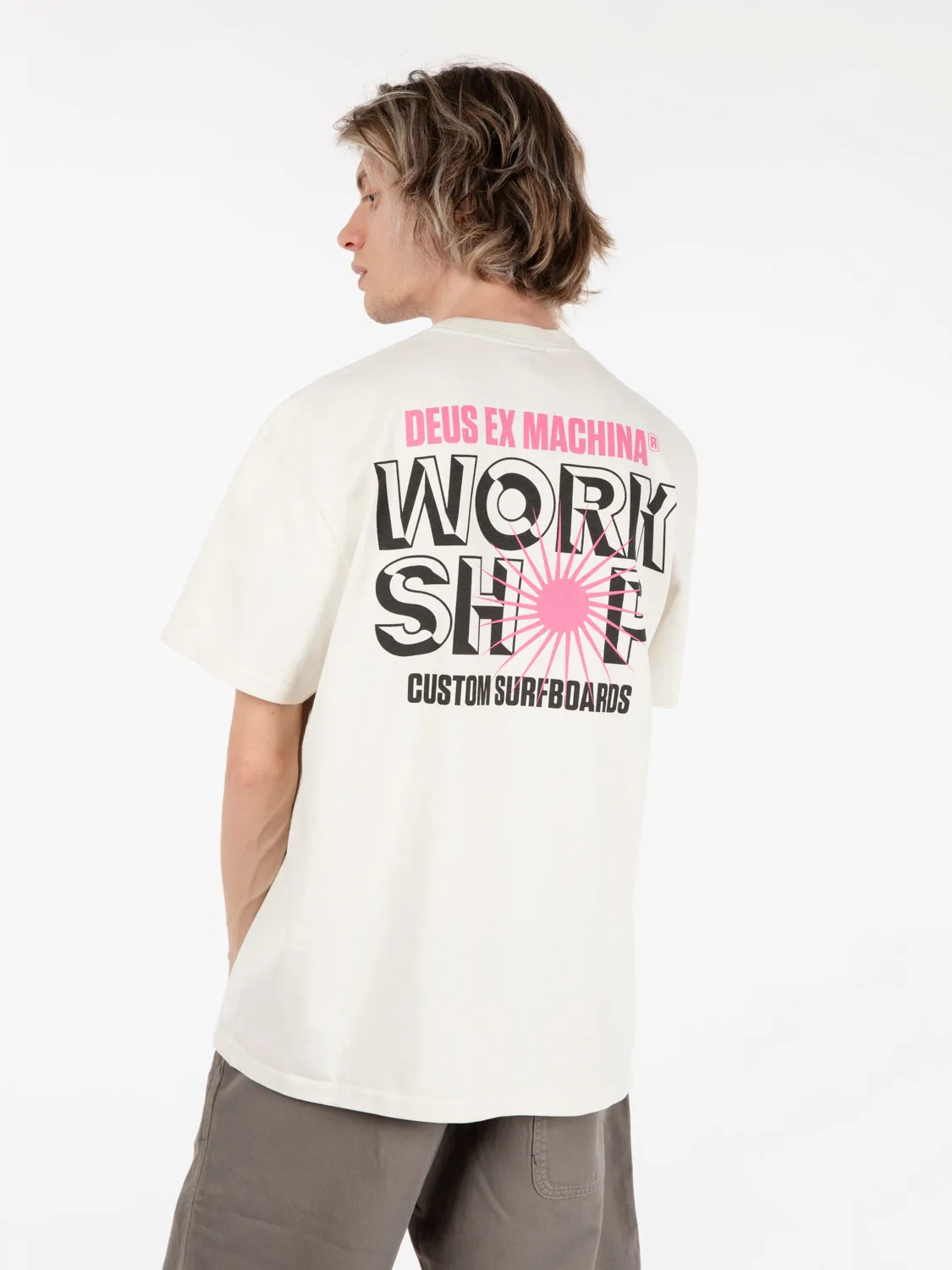 Surf shop tee dirty white