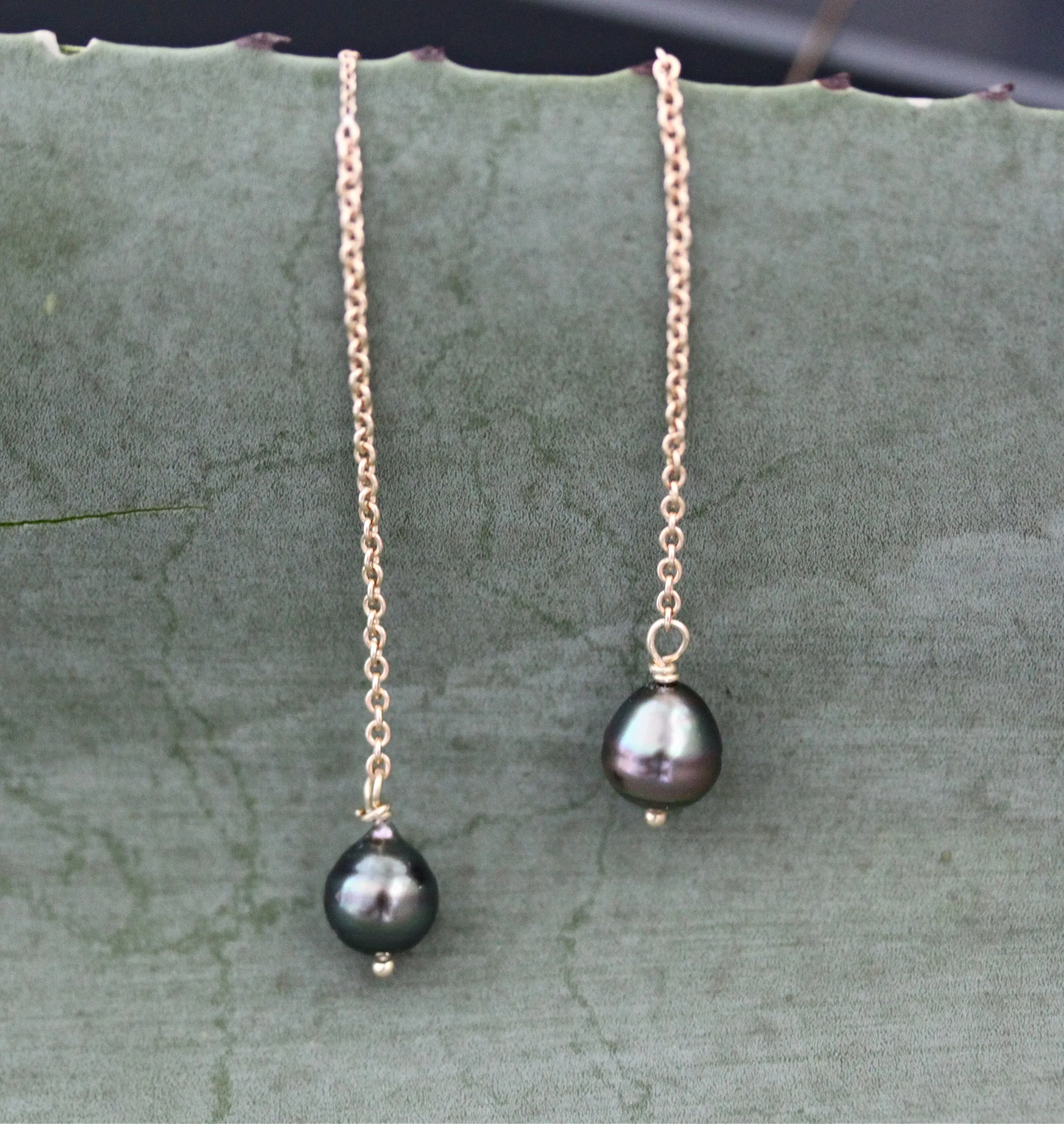 Tahitian Pearl Threader Earring