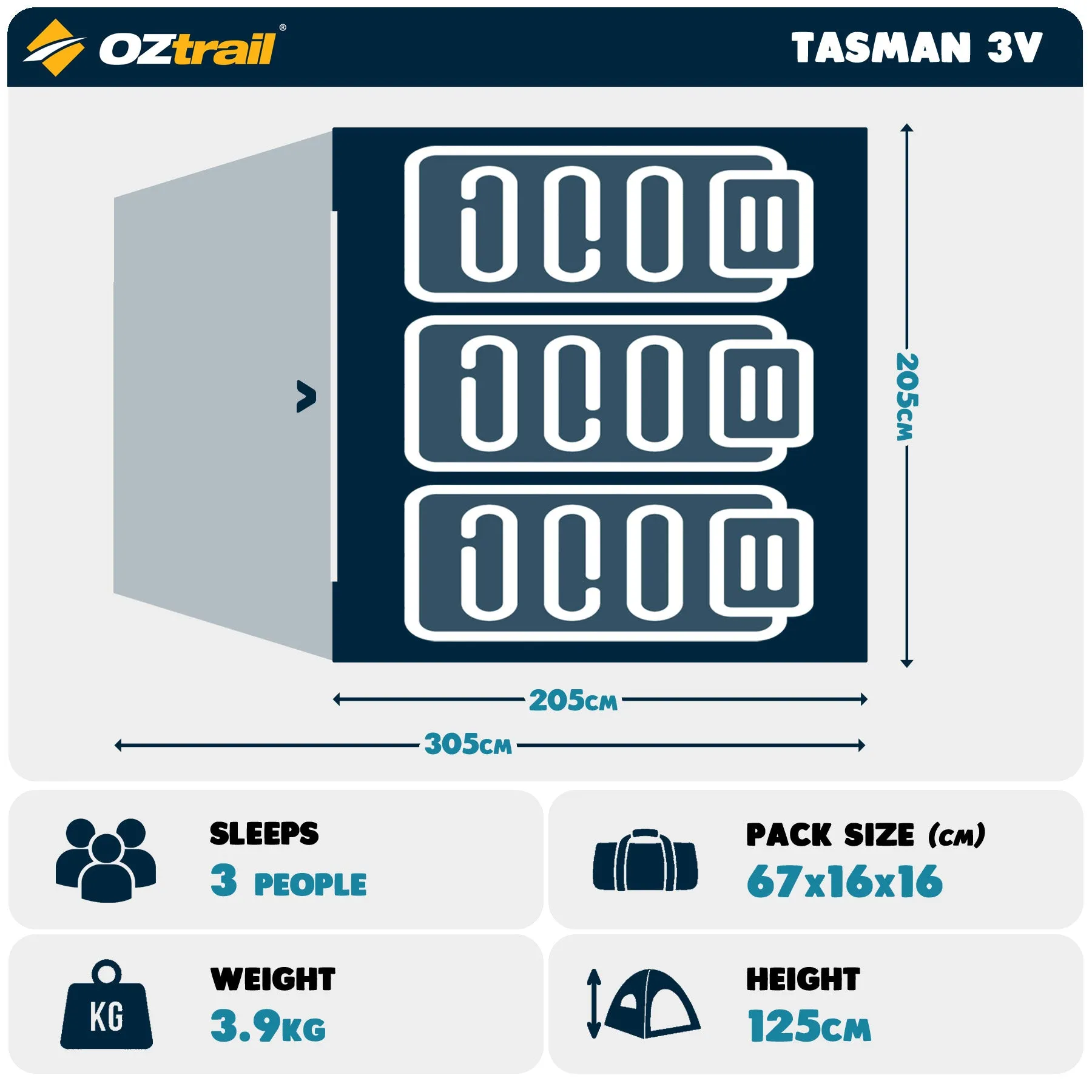 Tasman 3V Dome Tent