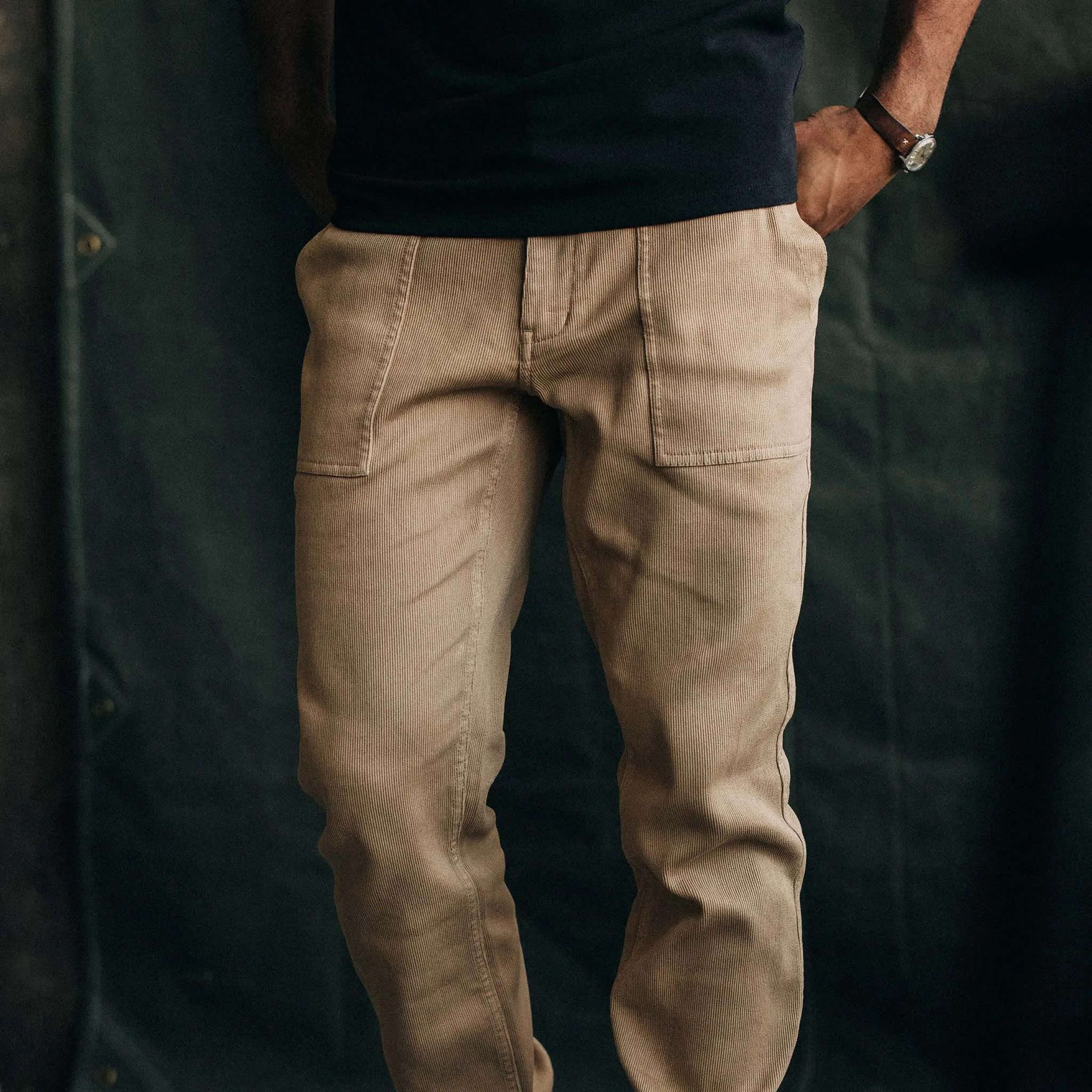 The Trail Pant in Light Khaki Bedford Cord