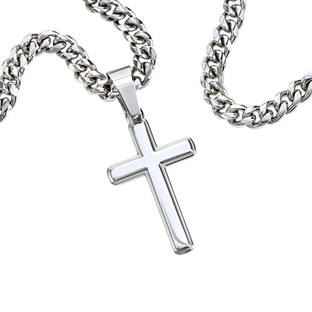 To My Dad Artisan Cross Necklace from Daughter/son, You Are Source of Wisdom in My Life