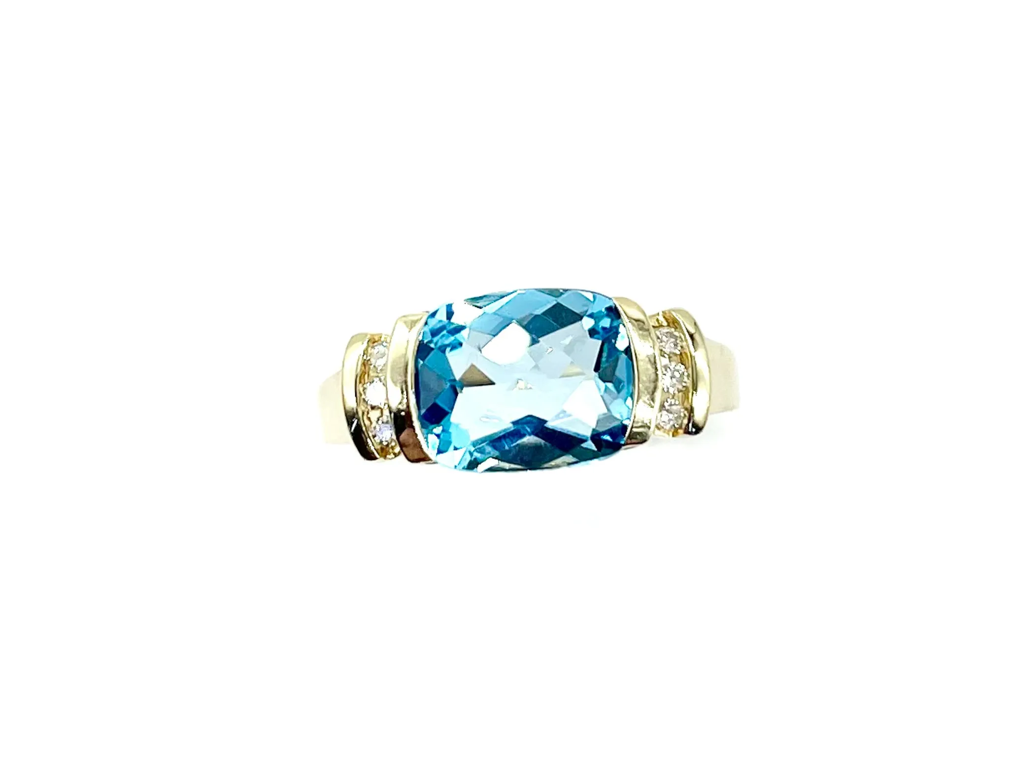 Topaz Ring with Diamonds