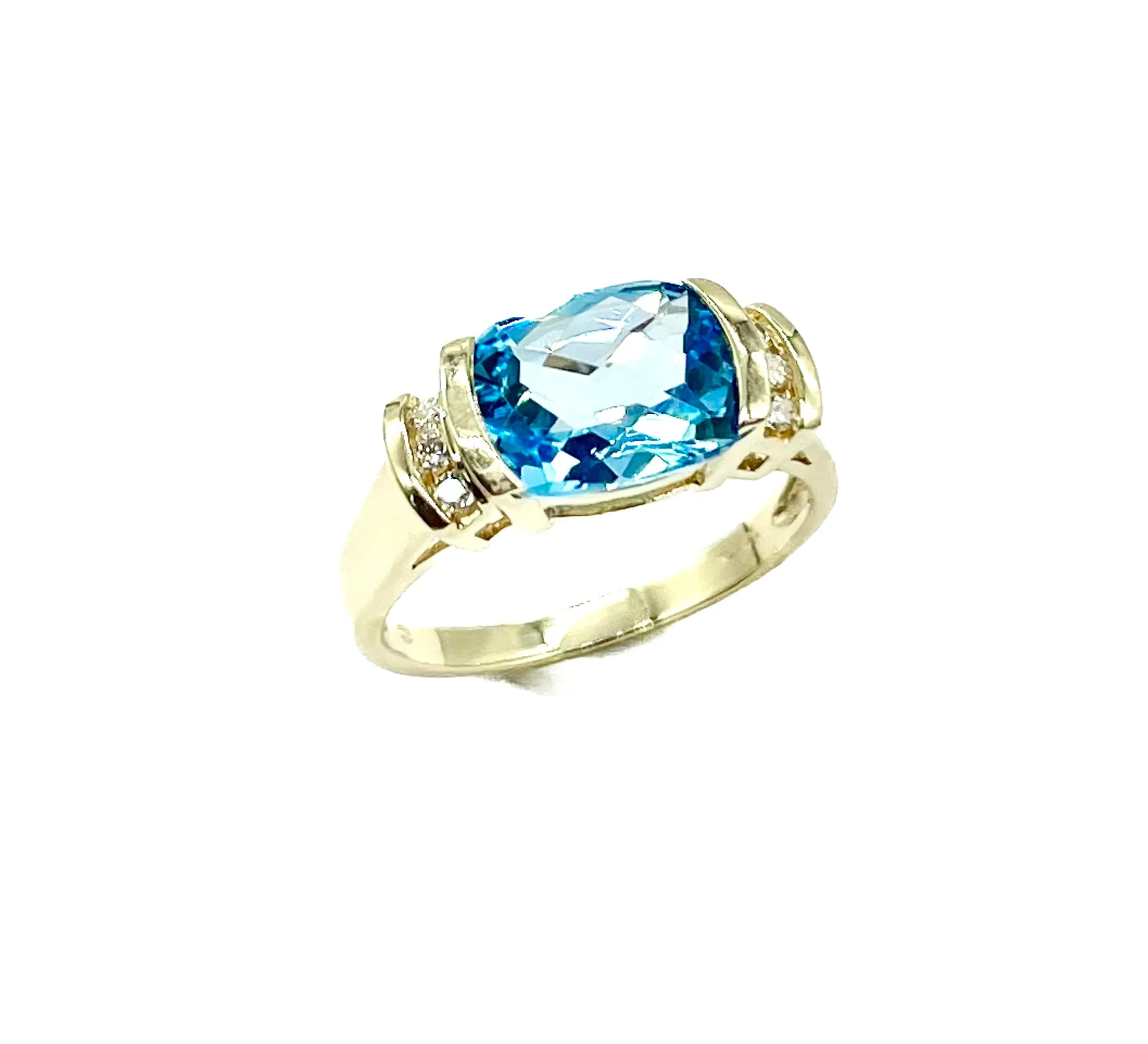 Topaz Ring with Diamonds