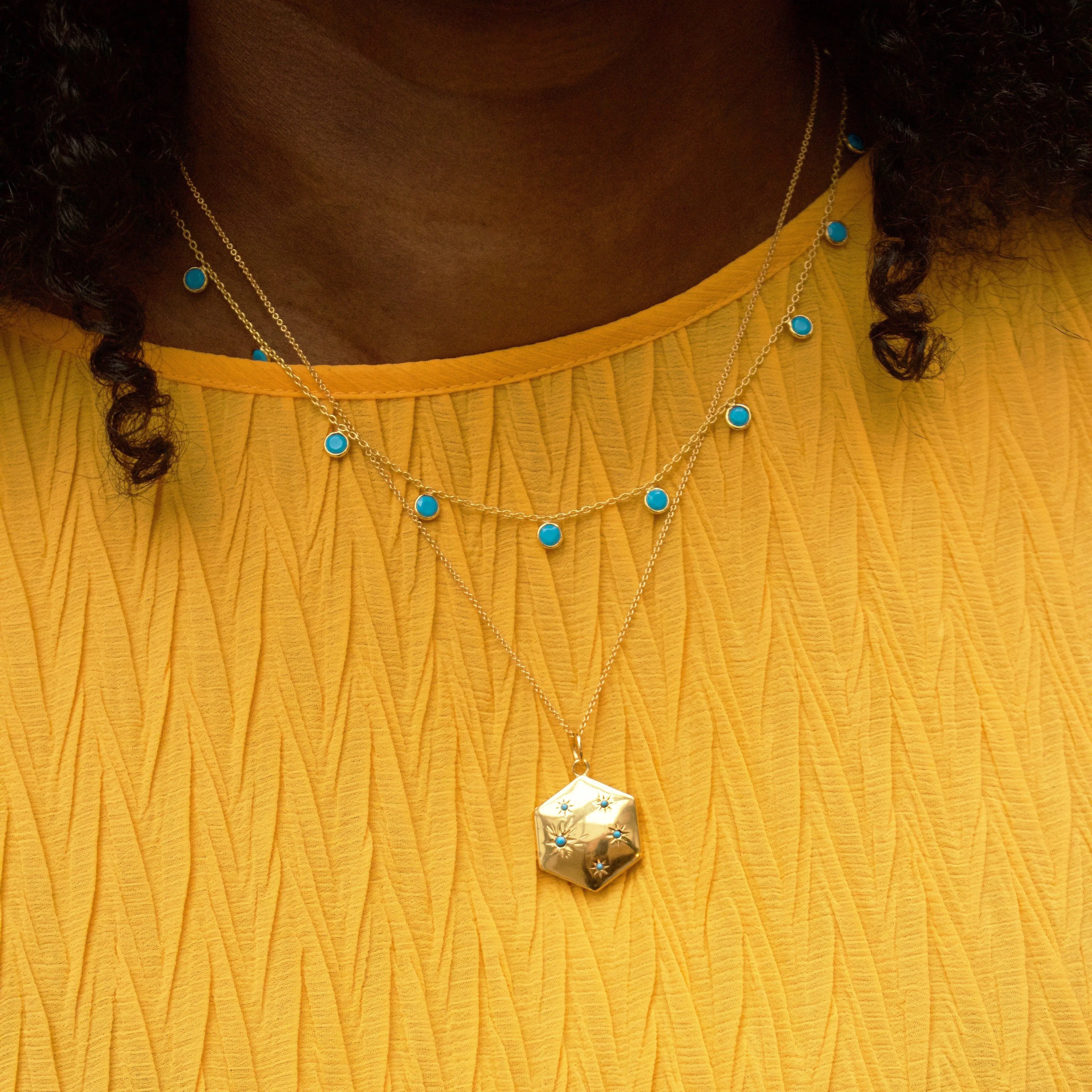 Turquoise Droplet Necklace