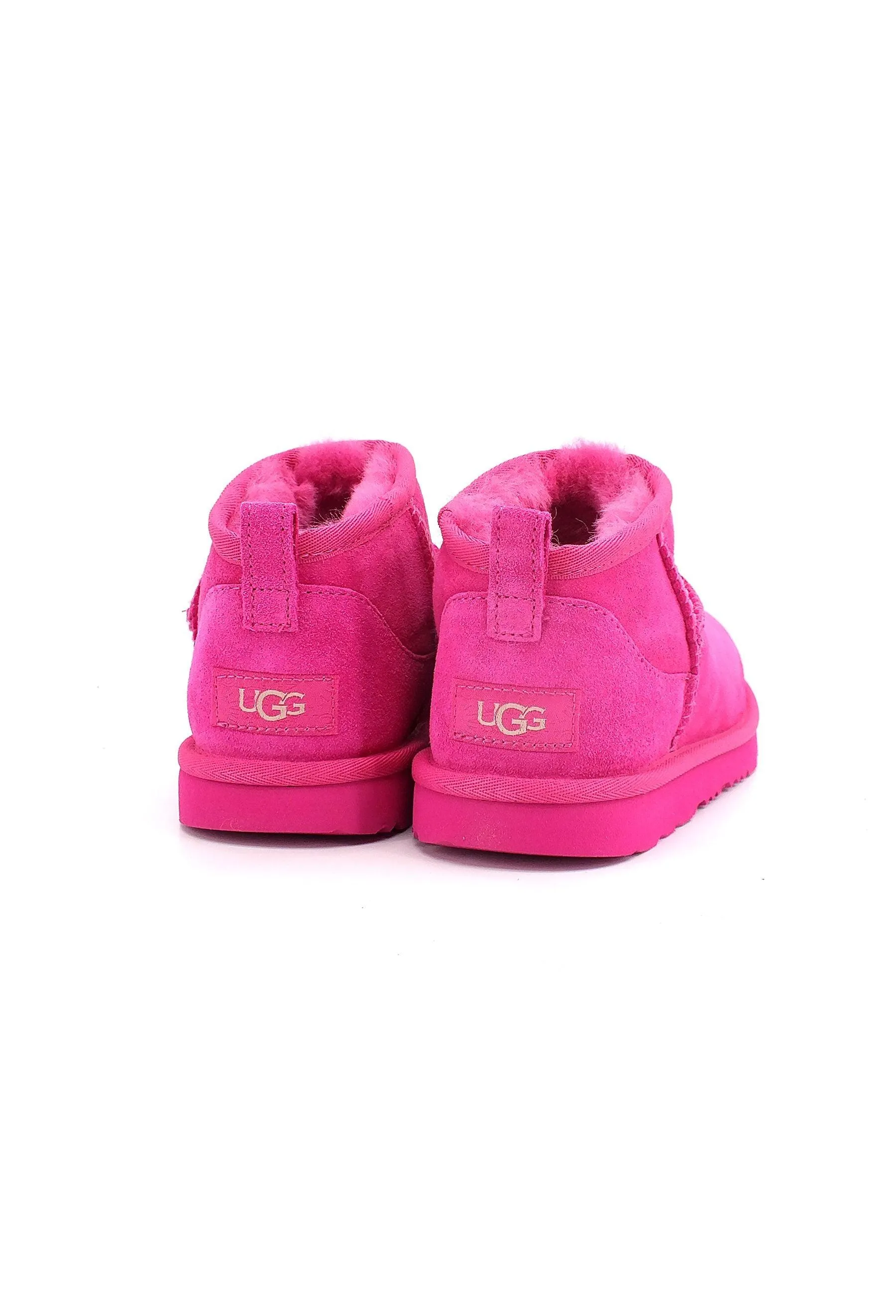 UGG Kid's Classic Ultra Mini II Stivaletto Pelo Bimbo Rosa Raspberry Sorbet K1130750K