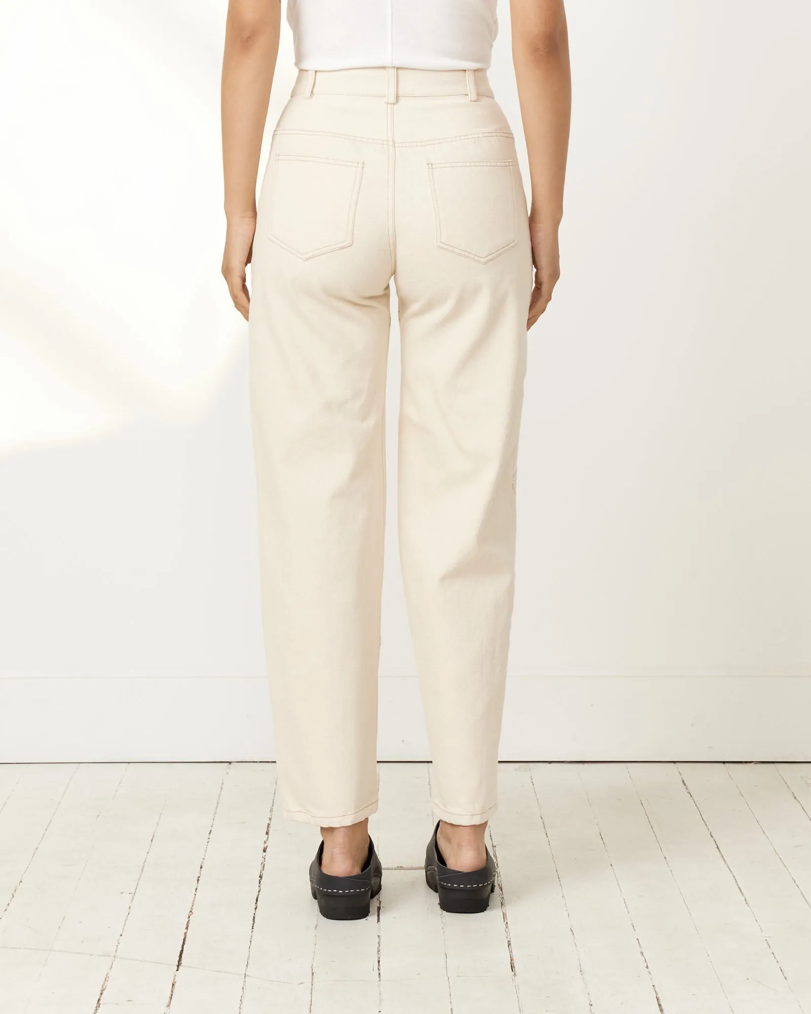 Unbleached Denim Pant in Ecru