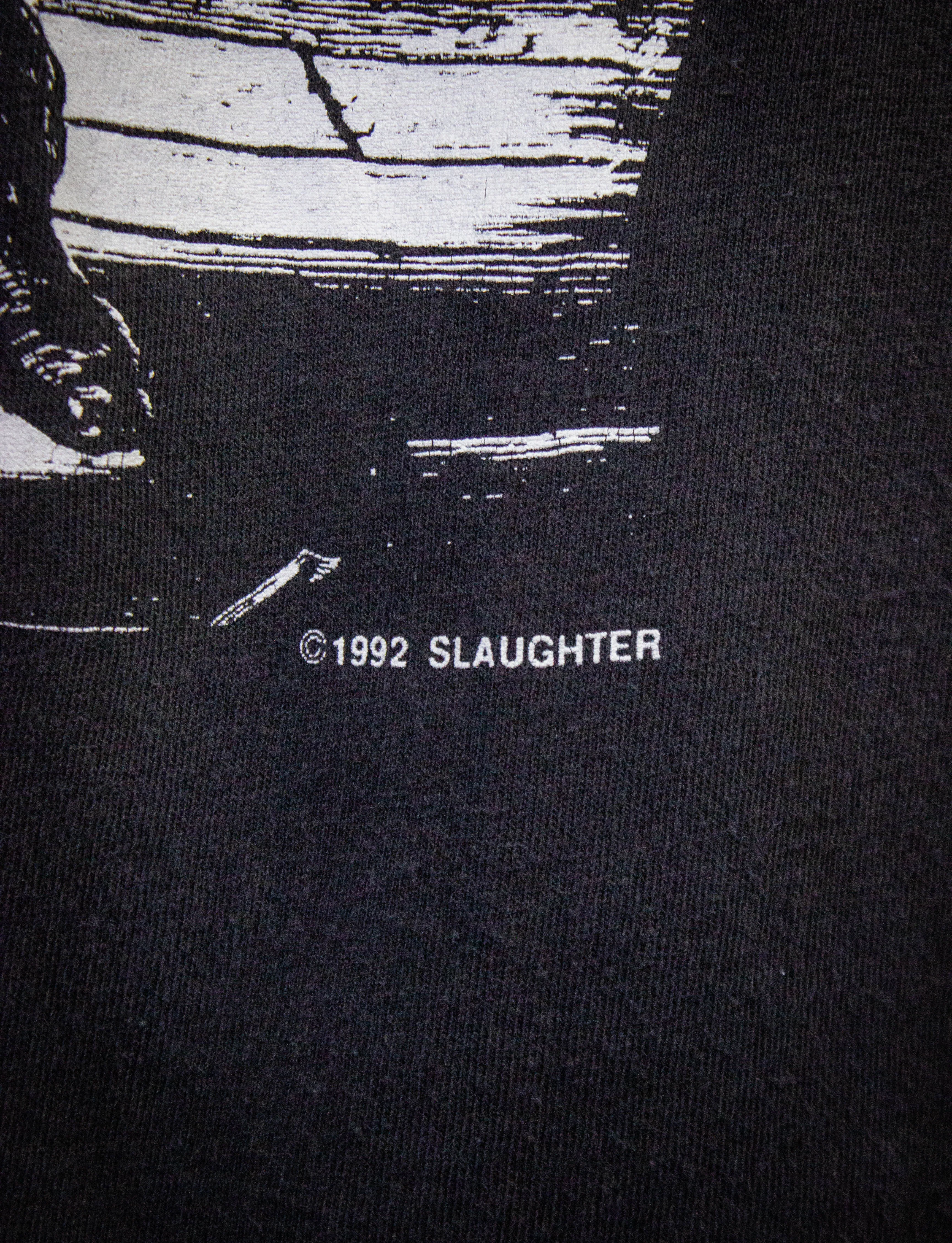 Vintage Slaughter The Wild Life Tour Concert T Shirt 1992-93 Black XL