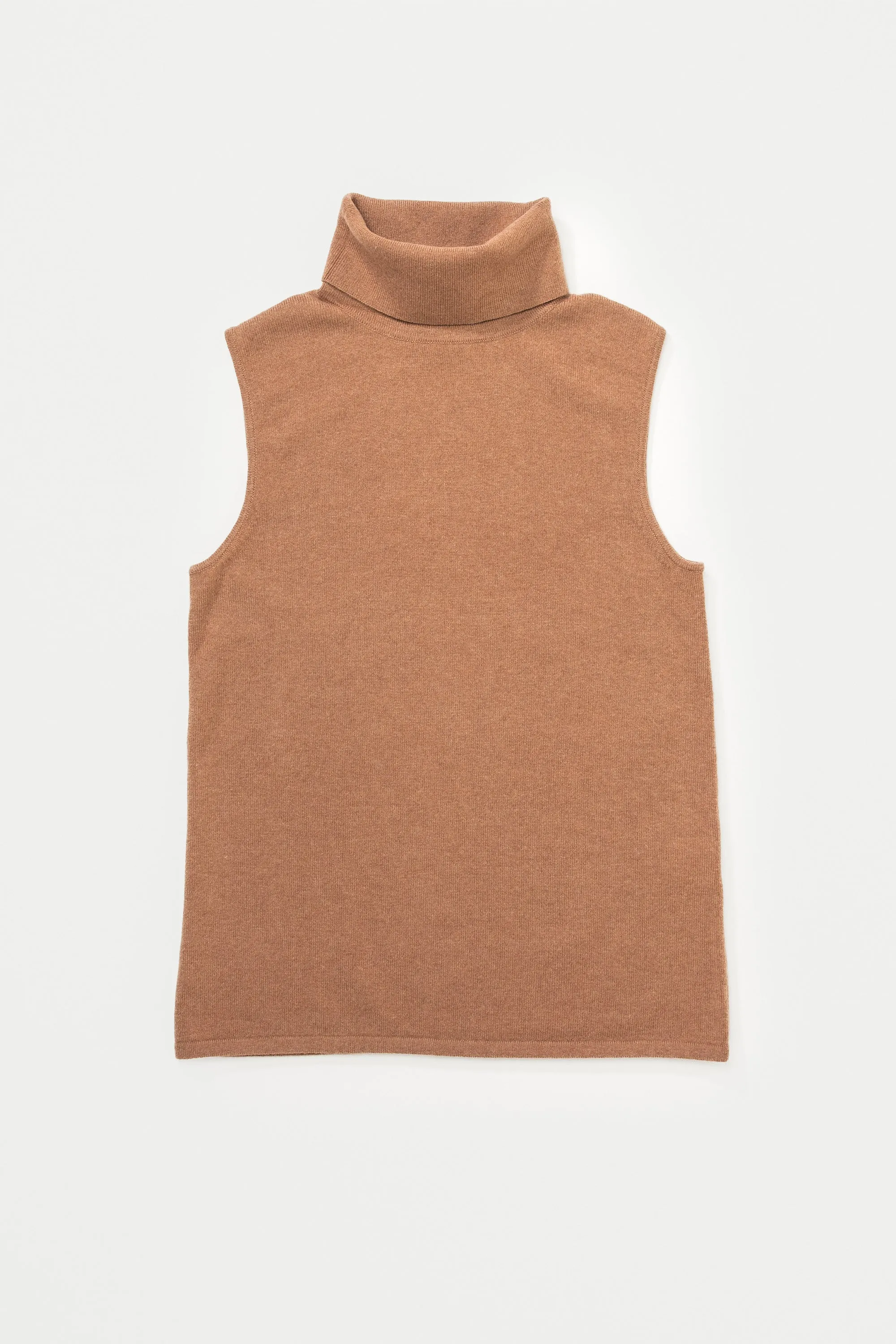 Wardie Roll Neck Vest - Bronze