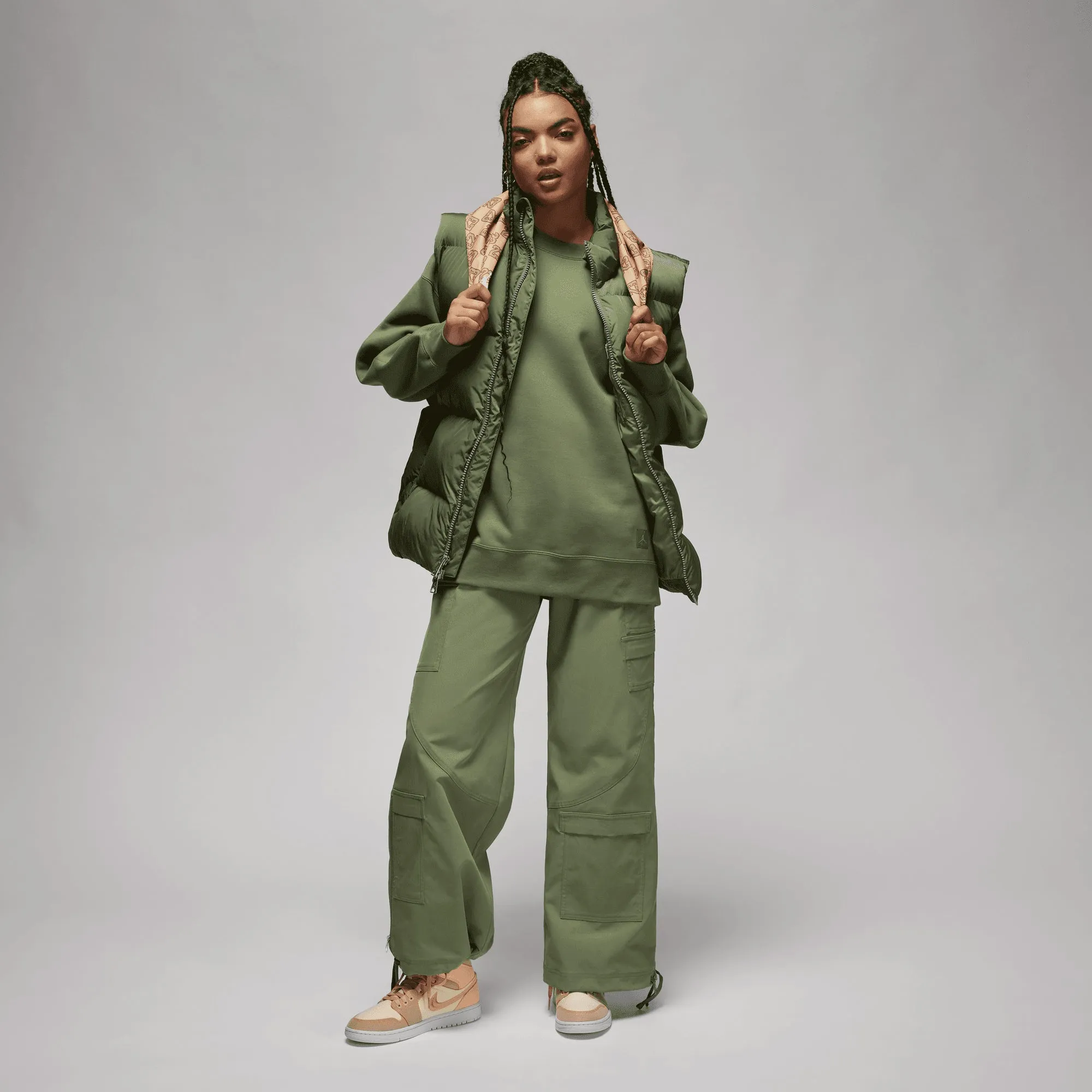 WMN'S FLIGHT FLEECE 'SKY J LT OLIVE'