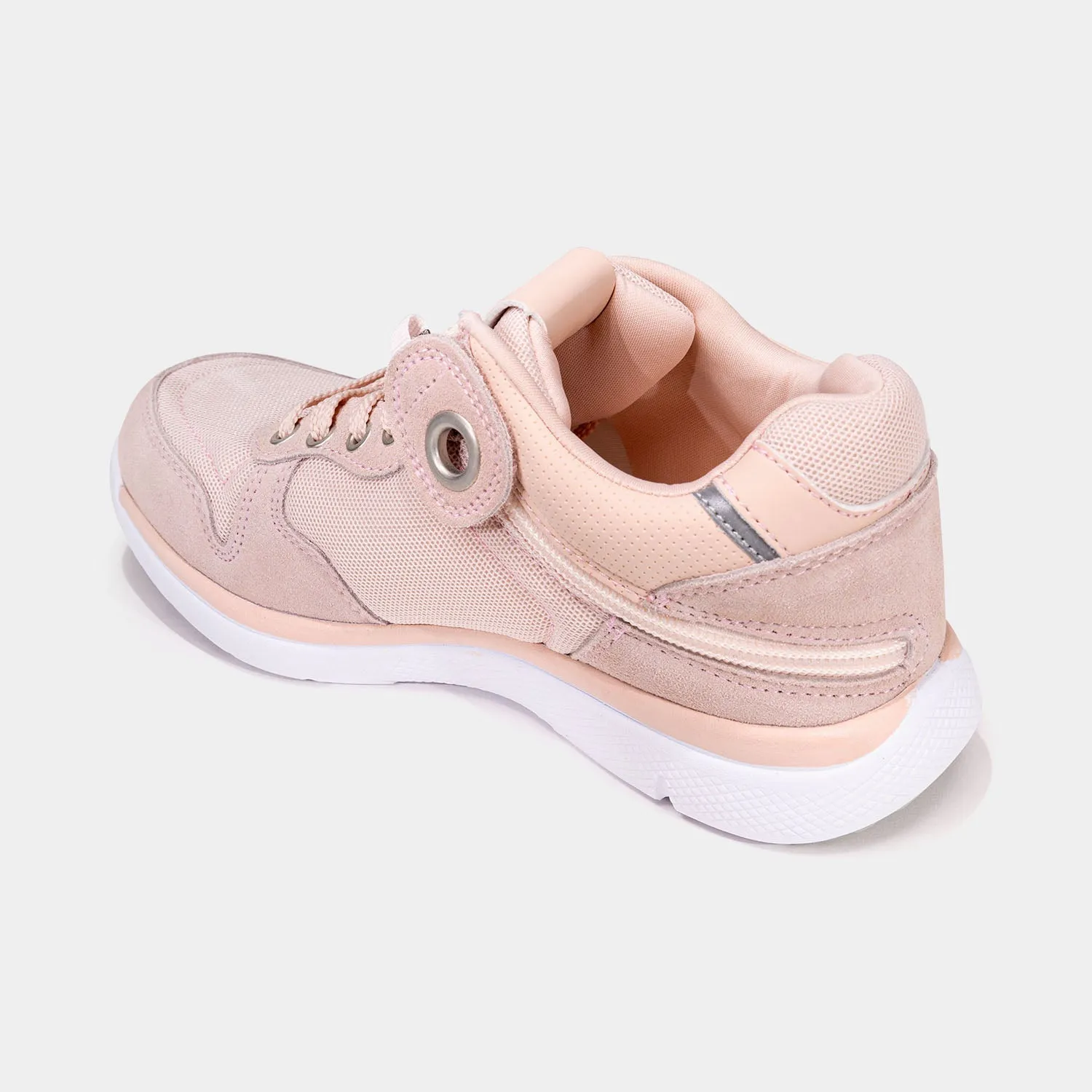 Women's Lightweight Peach Shoes with Rear Zipper Access