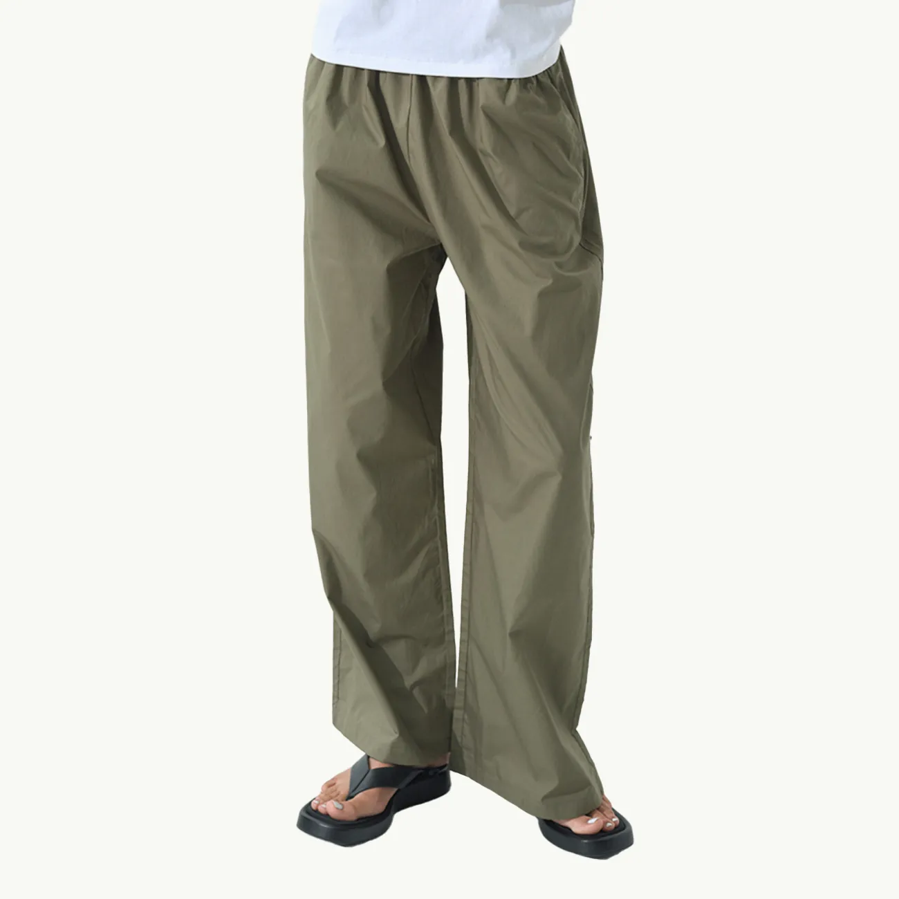 Women's Poplin Pull On Pant - Olive